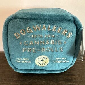 Dogwalkers Plush Dog Toy Pre Rolls Set Squeaky 5pc Pouch NWT